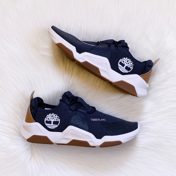 Timberland Men’s Earth Rally Navy Flexknit Sneaker - Picture 2 of 7